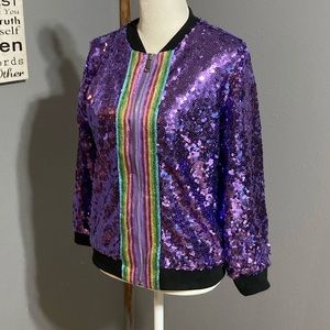 XL JoJo Siwa Purple Sequined Dream Jacket